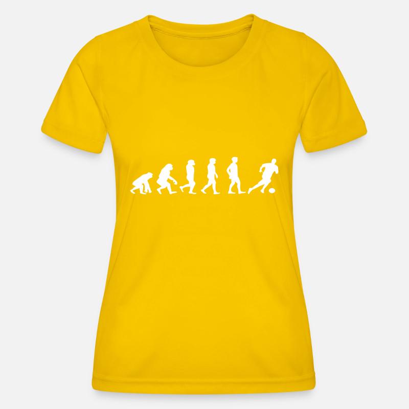 Football evolution - Women's Functional T-Shirt - egg yellow