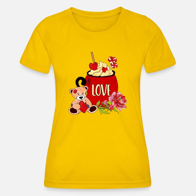 Valentines Candy Mug - Women's Functional T-Shirt - egg yellow