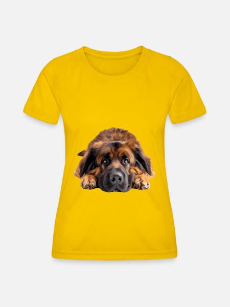 Leonberger - Frauen Funktions-T-Shirt - Eigelb