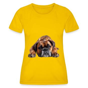 Boxer - Women's Functional T-Shirt - egg yellow - Front - AI Model Female 172 dark (172cm)