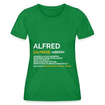Alfred - Frauen Funktions-T-Shirt - Kelly Green - Vorne - AI Model Female 172 dark (172cm)