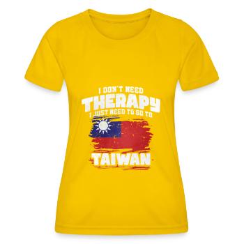 Taiwan - Frauen Funktions-T-Shirt - Eigelb - Vorne - AI Model Female 172 dark (172cm)