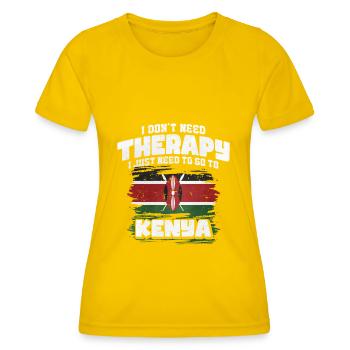 Kenia - Frauen Funktions-T-Shirt - Eigelb - Vorne - AI Model Female 172 dark (172cm)