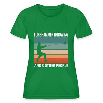 Hammer throw - Women's Functional T-Shirt - kelly green - Front - AI Model Female 172 dark (172cm)