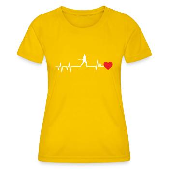 Schleudern Hurling - Frauen Funktions-T-Shirt - Eigelb - Vorne - AI Model Female 172 dark (172cm)