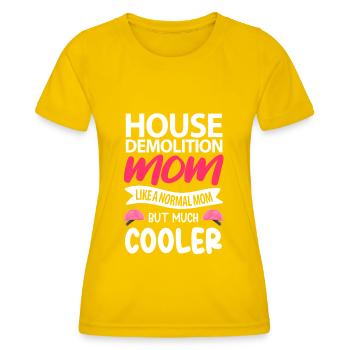 Destruction de maison Rénovation Cadeau - T-shirt sport Femme - jaune d'œuf - Devant - AI Model Female 172 dark (172cm)