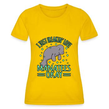 Seekuh - Frauen Funktions-T-Shirt - Eigelb - Vorne - AI Model Female 172 dark (172cm)