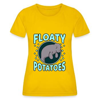 Seekuh - Frauen Funktions-T-Shirt - Eigelb - Vorne - AI Model Female 172 dark (172cm)