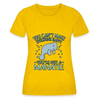 Seekuh - Frauen Funktions-T-Shirt - Eigelb - Vorne - AI Model Female 172 dark (172cm)