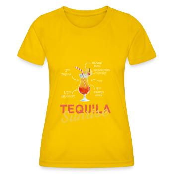 Tequila Sunrise - Frauen Funktions-T-Shirt - Eigelb - Vorne - AI Model Female 172 dark (172cm)