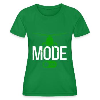 Helicopter Mode On - Women's Functional T-Shirt - kelly green - Front - AI Model Female 172 dark (172cm)