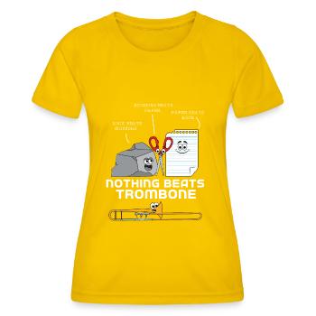 Posaune - Frauen Funktions-T-Shirt - Eigelb - Vorne - AI Model Female 172 dark (172cm)