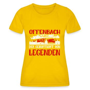 Offenbach Der Geburtsort Von Legenden - Frauen Funktions-T-Shirt - Eigelb - Vorne - AI Model Female 172 dark (172cm)