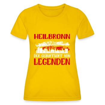 Heilbronn Der Geburtsort Von Legenden - Frauen Funktions-T-Shirt - Eigelb - Vorne - AI Model Female 172 dark (172cm)