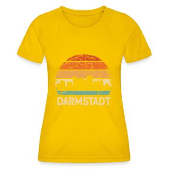 Darmstadt - Frauen Funktions-T-Shirt - Eigelb - Vorne - AI Model Female 172 dark (172cm)