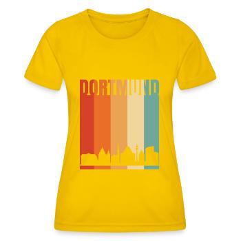 Dortmund - T-shirt sport Femme - jaune d'œuf - Devant - AI Model Female 172 dark (172cm)