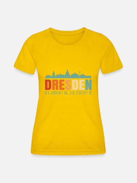 Dresden - Frauen Funktions-T-Shirt - Eigelb