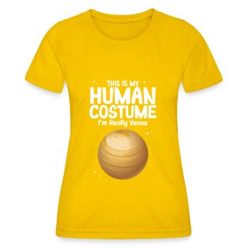 Vénus - T-shirt sport Femme - jaune d'œuf - Devant - AI Model Female 172 dark (172cm)