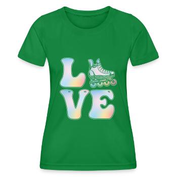 Inlineskating Inlineskater Geschenk - Frauen Funktions-T-Shirt - Kelly Green - Vorne - AI Model Female 172 dark (172cm)