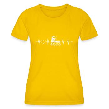 Inline Skating Inline Skating Gift - Women's Functional T-Shirt - egg yellow - Front - AI Model Female 172 dark (172cm)