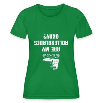 Inlineskating Inlineskater Geschenk - Frauen Funktions-T-Shirt - Kelly Green - Vorne - AI Model Female 172 dark (172cm)