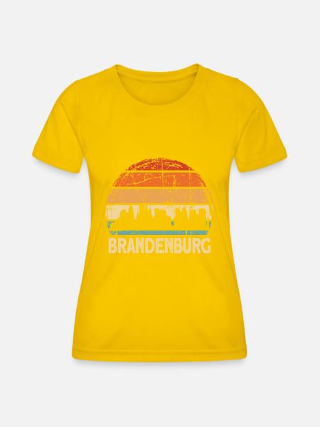 Brandenburg - Frauen Funktions-T-Shirt - Eigelb