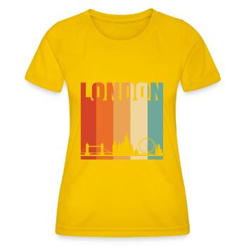 London - Women's Functional T-Shirt - egg yellow - Front - AI Model Female 172 dark (172cm)