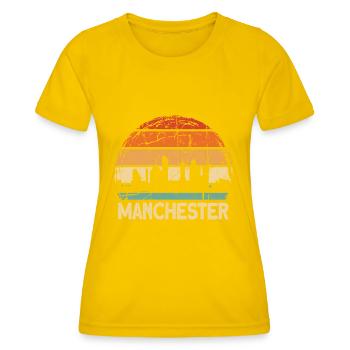 Manchester - T-shirt sport Femme - jaune d'œuf - Devant - AI Model Female 172 dark (172cm)