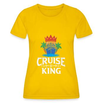 Kreuzfahrt - Frauen Funktions-T-Shirt - Eigelb - Vorne - AI Model Female 172 dark (172cm)
