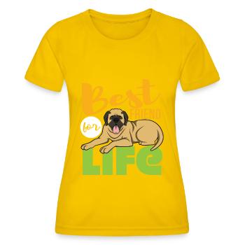 Mâtin - T-shirt sport Femme - jaune d'œuf - Devant - AI Model Female 172 dark (172cm)