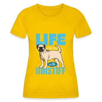 Mâtin - T-shirt sport Femme - jaune d'œuf - Devant - AI Model Female 172 dark (172cm)