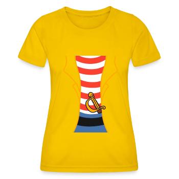 Costume de bûcheron - T-shirt sport Femme - jaune d'œuf - Devant - AI Model Female 172 dark (172cm)