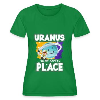 Cadeau de la planète Uranus - T-shirt sport Femme - vert - Devant - AI Model Female 172 dark (172cm)