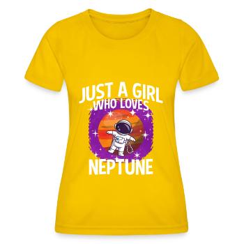 Mädchen Neptun Geschenk - Frauen Funktions-T-Shirt - Eigelb - Vorne - AI Model Female 172 dark (172cm)