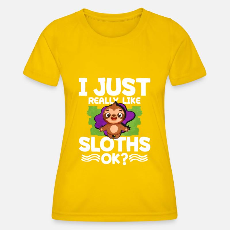 Sloth - Women's Functional T-Shirt - egg yellow