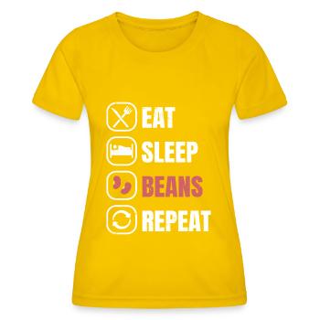 Haricots - T-shirt sport Femme - jaune d'œuf - Devant - AI Model Female 172 dark (172cm)