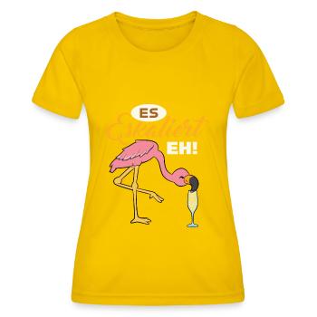 Es Eskaliert Eh - Frauen Funktions-T-Shirt - Eigelb - Vorne - AI Model Female 172 dark (172cm)