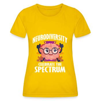 Cadeau autisme autisme - T-shirt sport Femme - jaune d'œuf - Devant - AI Model Female 172 dark (172cm)