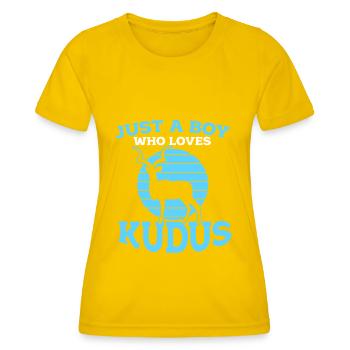 Antilope - T-shirt sport Femme - jaune d'œuf - Devant - AI Model Female 172 dark (172cm)