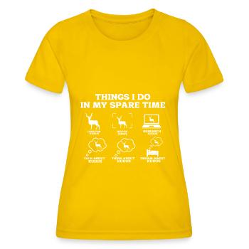 Antilope - T-shirt sport Femme - jaune d'œuf - Devant - AI Model Female 172 dark (172cm)