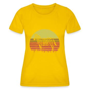 Zebra - Frauen Funktions-T-Shirt - Eigelb - Vorne - AI Model Female 172 dark (172cm)