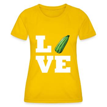 Cadeau VR de réalité virtuelle - T-shirt sport Femme - jaune d'œuf - Devant - AI Model Female 172 dark (172cm)