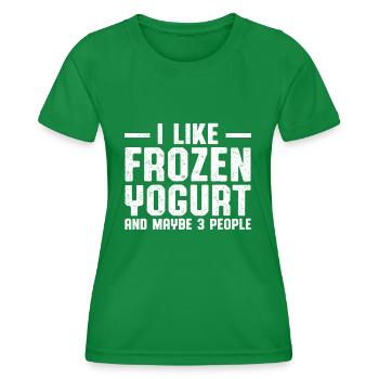 Ich mag gefrorenen Joghurt und vielleicht 3 Leute - Frauen Funktions-T-Shirt - Kelly Green - Vorne - AI Model Female 172 dark (172cm)