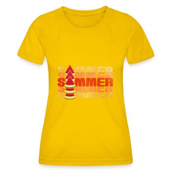 Wassermelone - Frauen Funktions-T-Shirt - Eigelb - Vorne - AI Model Female 172 dark (172cm)