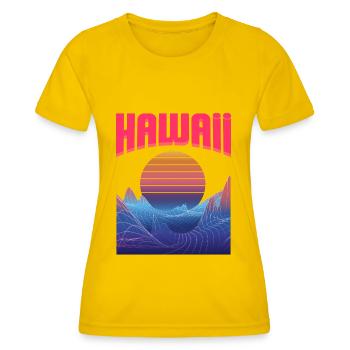 Hawaii - Women's Functional T-Shirt - egg yellow - Front - AI Model Female 172 dark (172cm)
