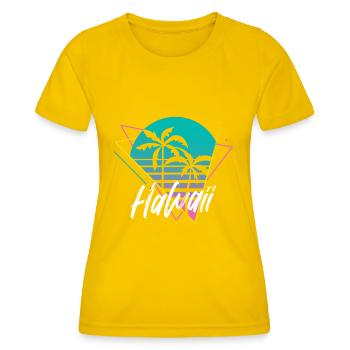 hawaii - Frauen Funktions-T-Shirt - Eigelb - Vorne - AI Model Female 172 dark (172cm)