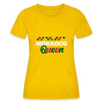 Maroc - T-shirt sport Femme - jaune d'œuf - Devant - AI Model Female 172 dark (172cm)