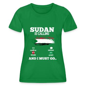 Sudan - Women's Functional T-Shirt - kelly green - Front - AI Model Female 172 dark (172cm)