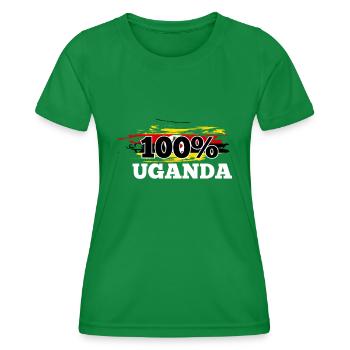 Uganda - Women's Functional T-Shirt - kelly green - Front - AI Model Female 172 dark (172cm)