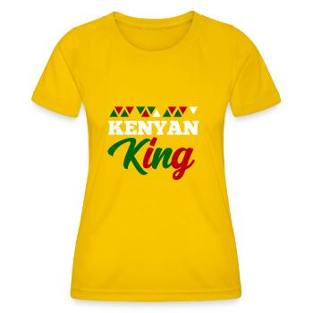 Kenia - Frauen Funktions-T-Shirt - Eigelb - Vorne - AI Model Female 172 dark (172cm)